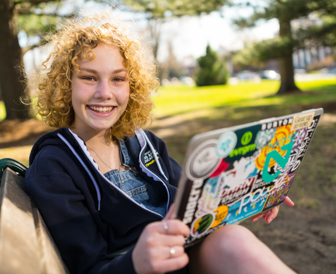 Precollege student at UVM Linden Bronzo-Russo