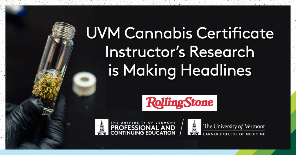 UVM cannabis instructor research featured in Rolling Stone