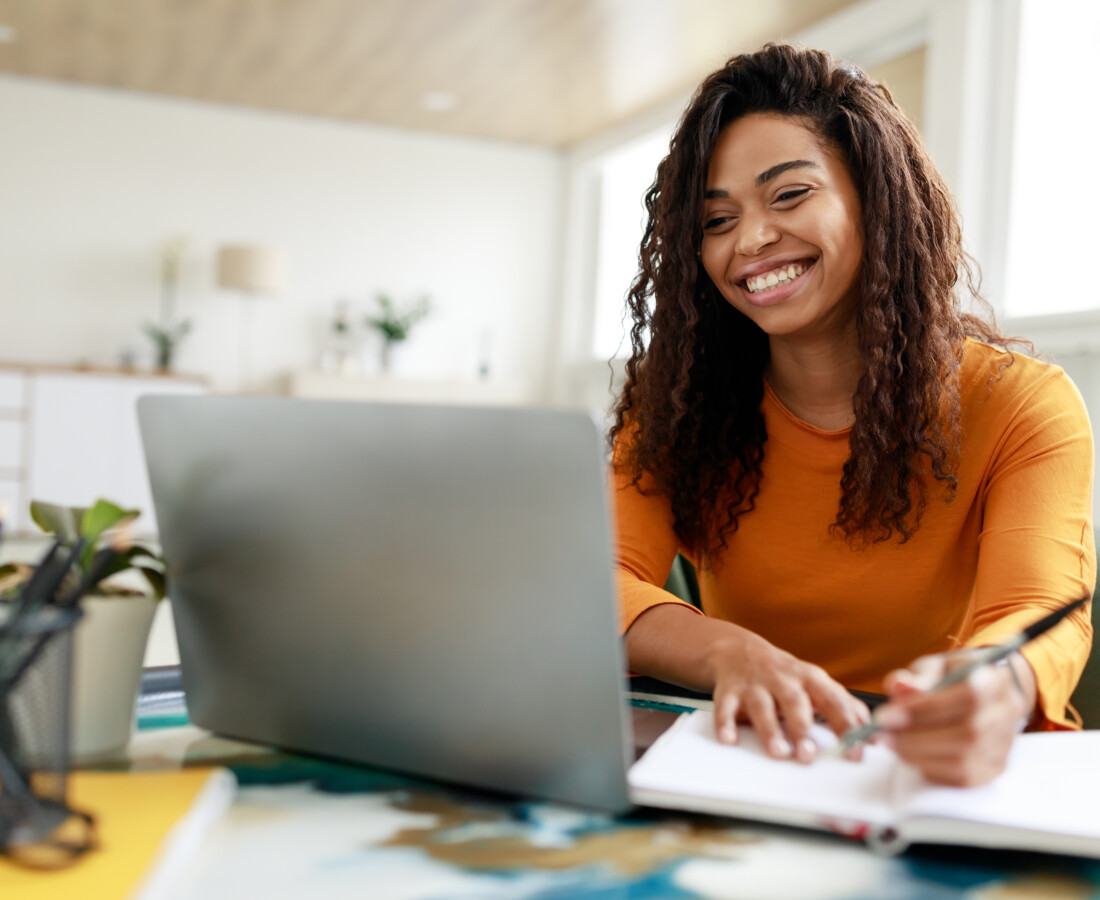 Woman sitting at desk