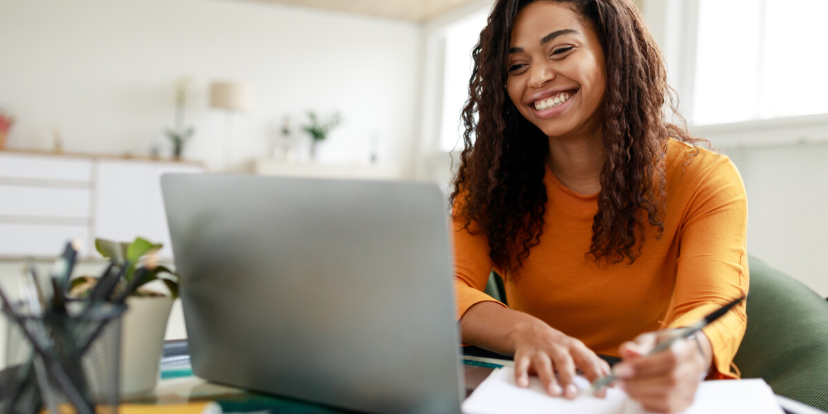 Woman sitting at desk