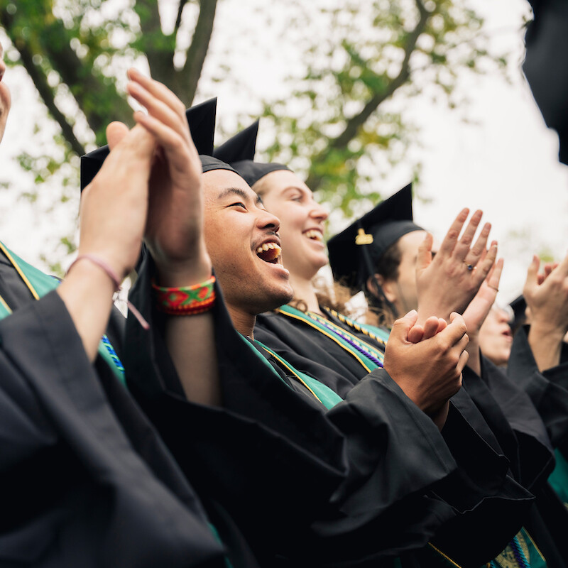 UVM students celebrating graduation