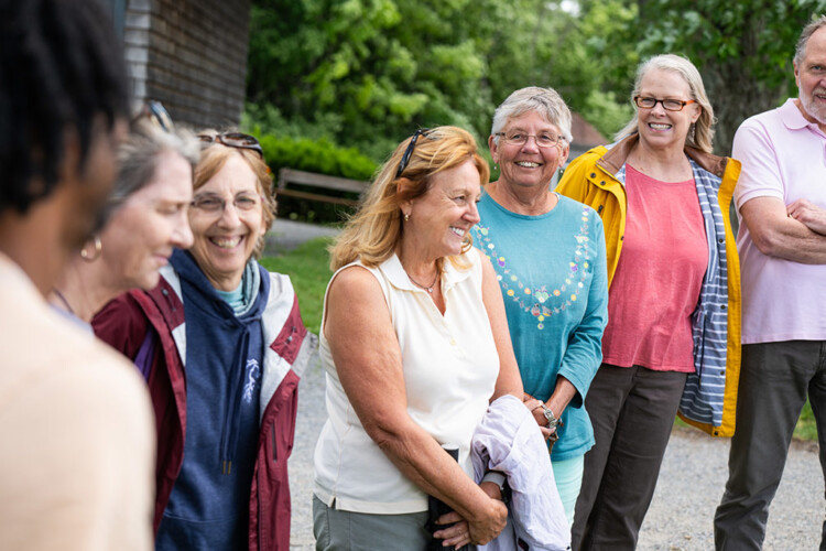 Osher Life Long Learning members on the UVM campus