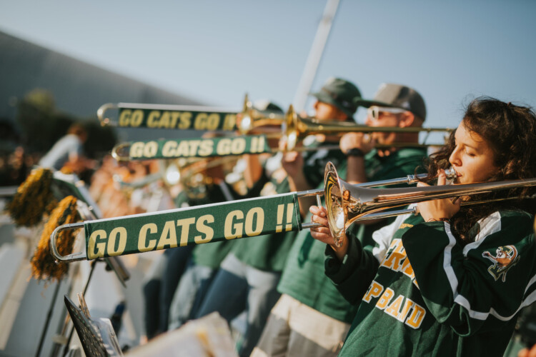 UVM Pep Band playing in the summer on campus