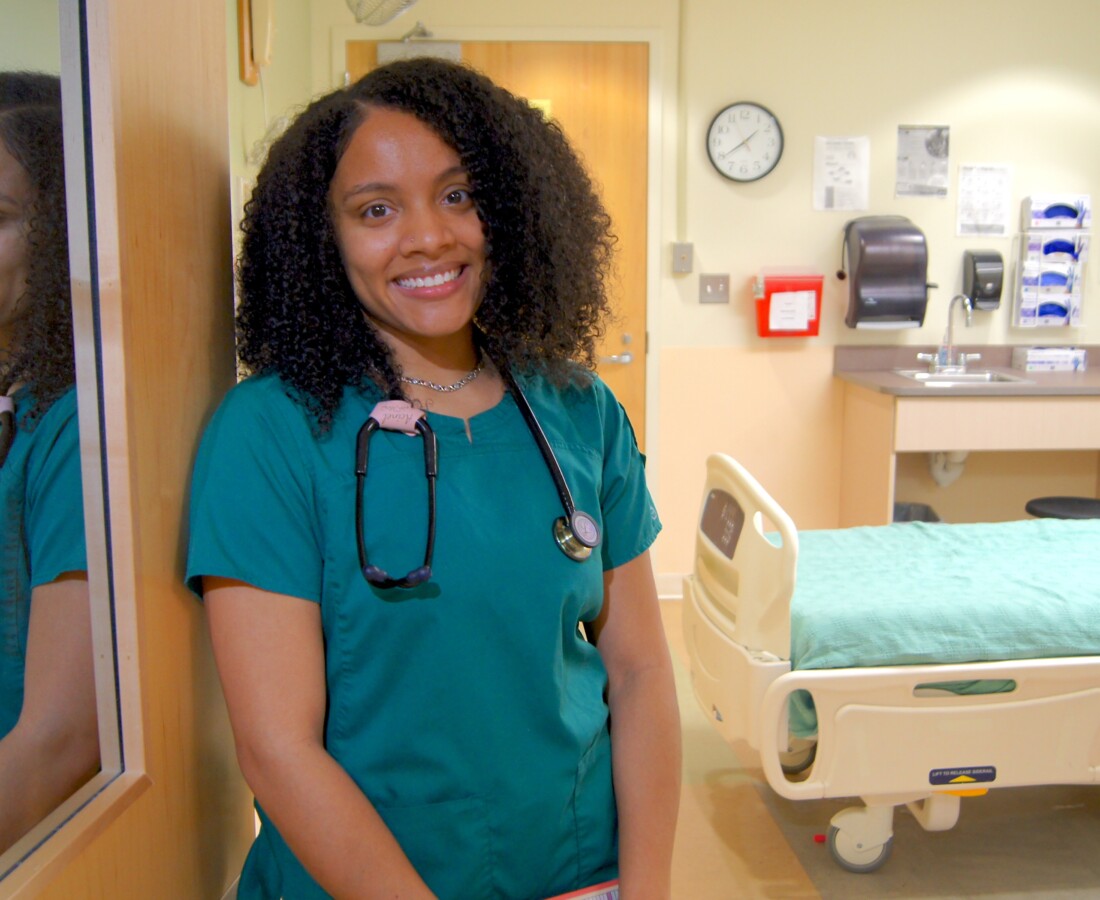 Acinel Bruce, student in University of Vermont’s Direct Entry to Master of Science in Nursing program. - UVM Professional and Continuing Education Acinel Bruce, student in University of Vermont’s Direct Entry to Master of Science in Nursing program.