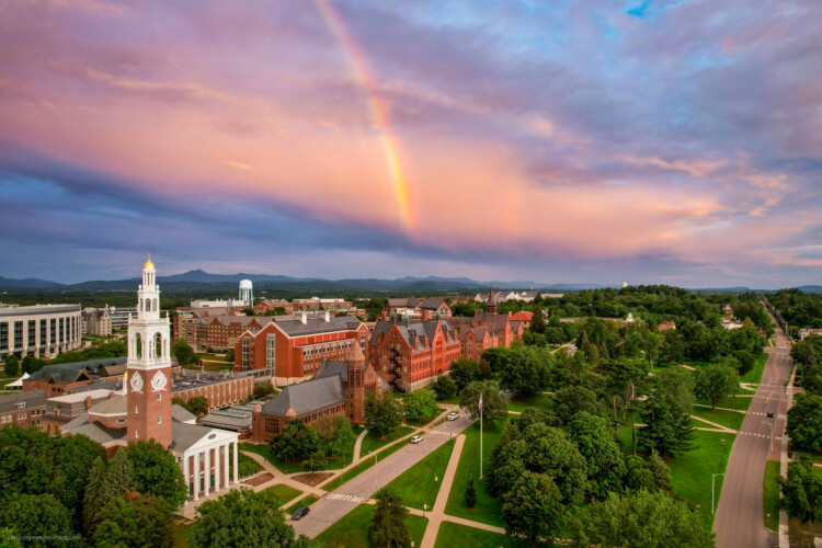 Rainbow over campus