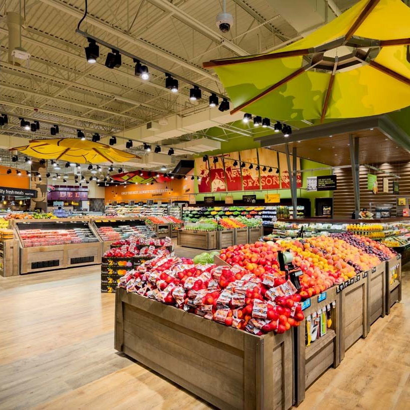 Hannaford grocery store produce section